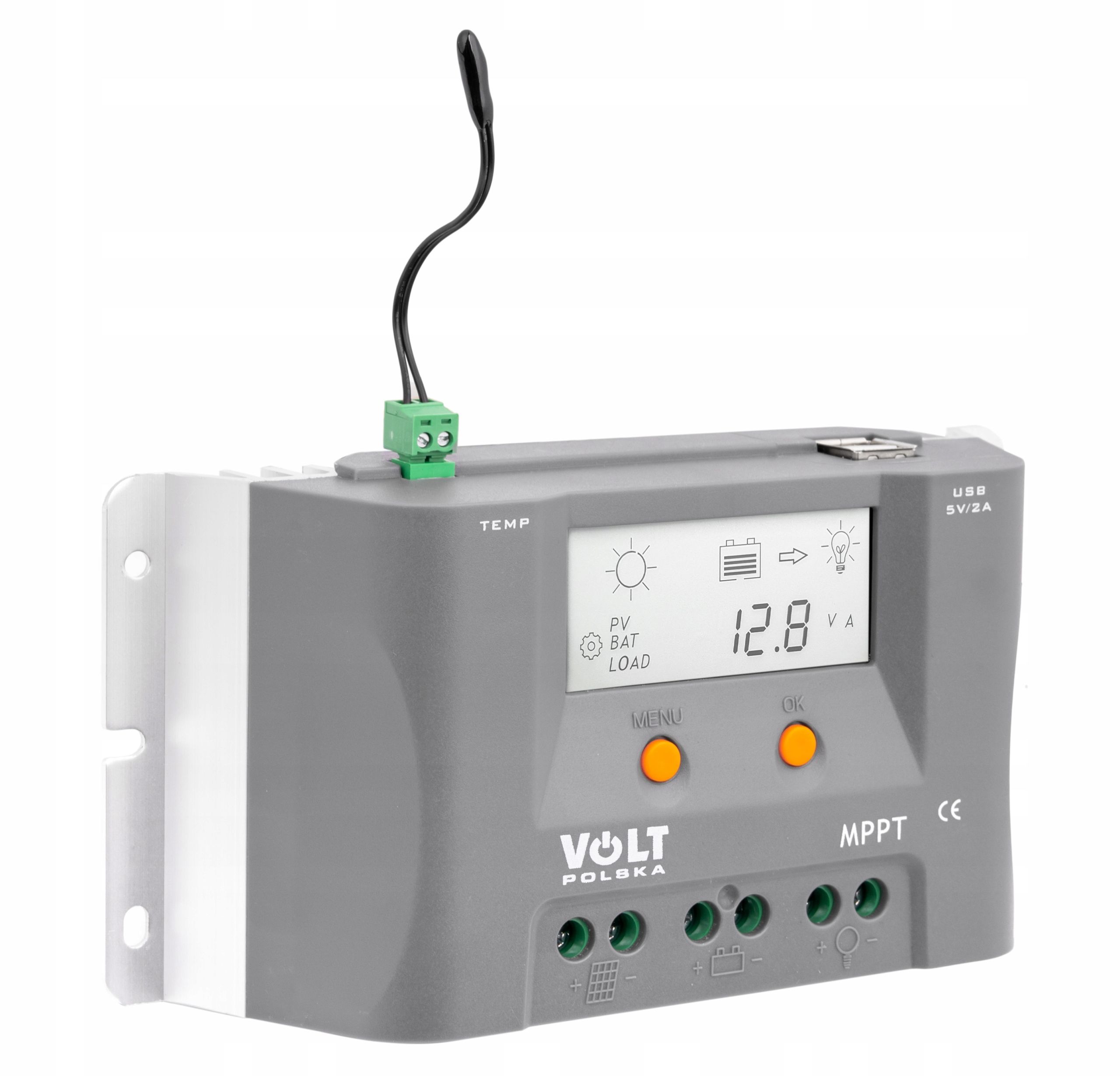 Regulator ładowania solarny 12v panel lcd 10a MPPT [sol64]