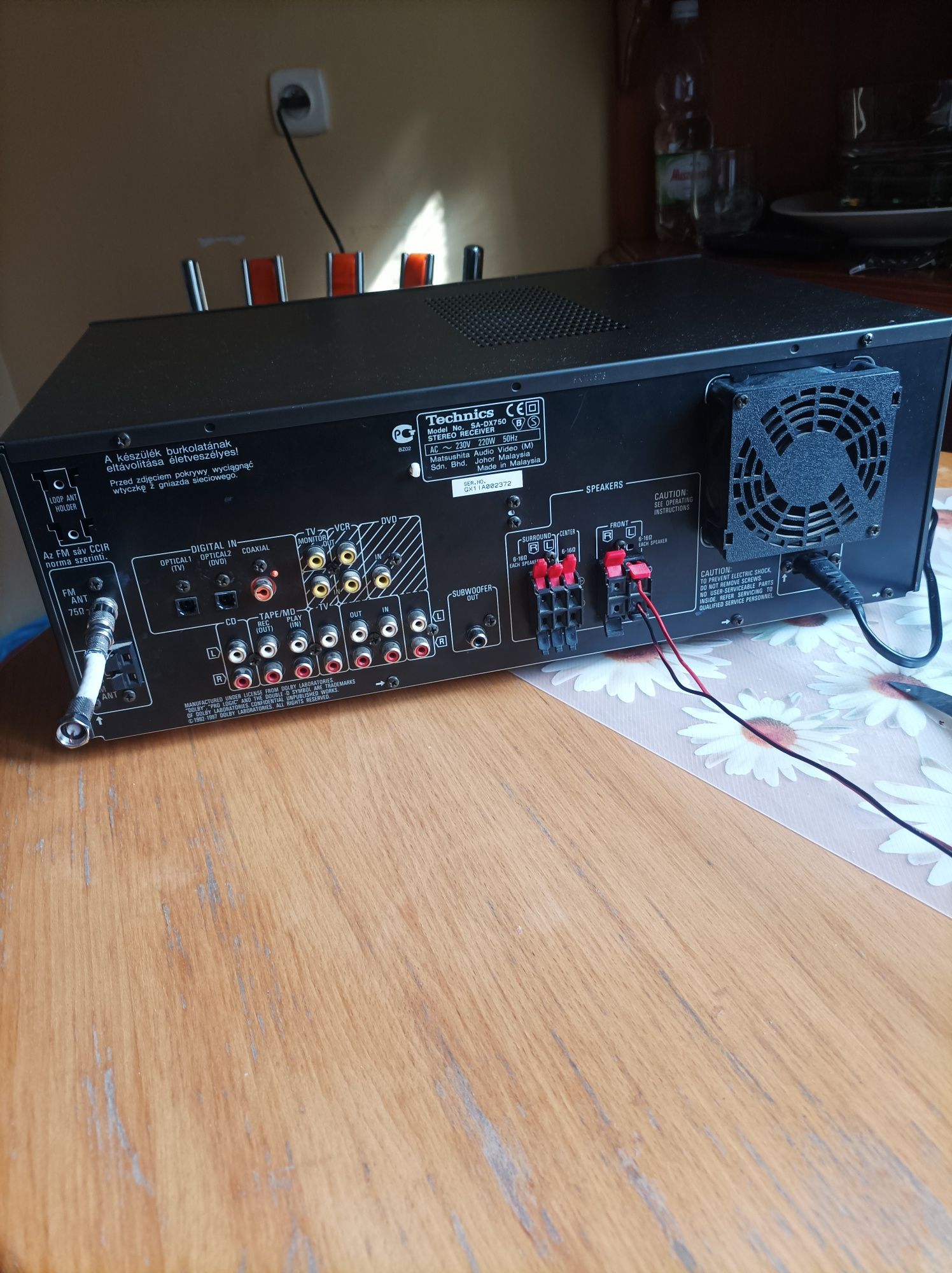 Amplituner Technics SA-DX750 plus pilot orginalny