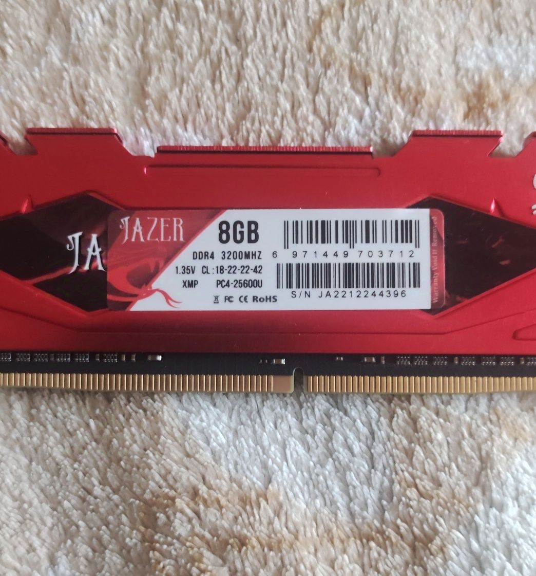 Jazer DDR4 3200 МГц 16 ГБ (2*8ГБ) оперативной памяти