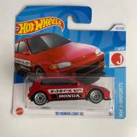 Машинка Базова Hot Wheels '92 Honda Civic EG J-Imports 1:64 HTC43 Red