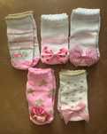 Conjunto 5 Meias 0-6M Novas