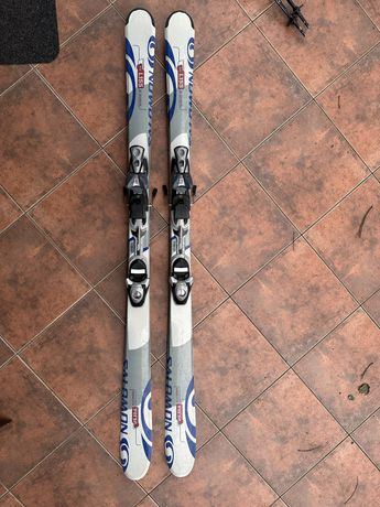 Narty salomon 155cm buty salomon 24cm wkladka + kije gratis