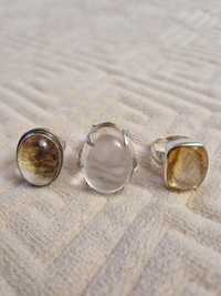 Фантастические кольца с натуральними каменями