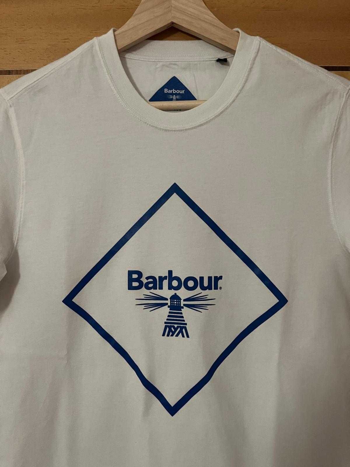 T-shirt branca da Barbour - Homem - Tamanho S