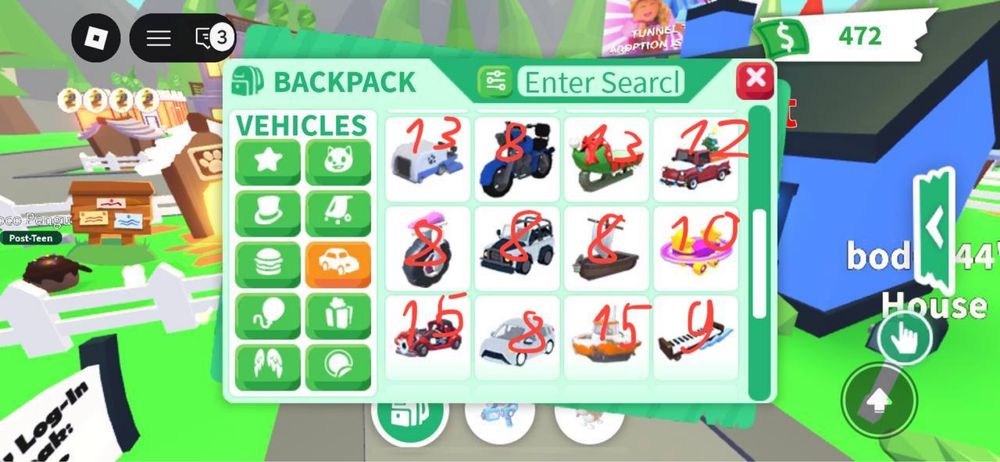 Машини Адопт мі Adopt me