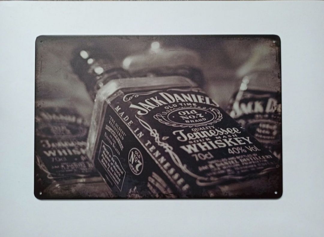 Nowy metalowy szyld Jack Daniels loft bar club whisky garaż ozdoba