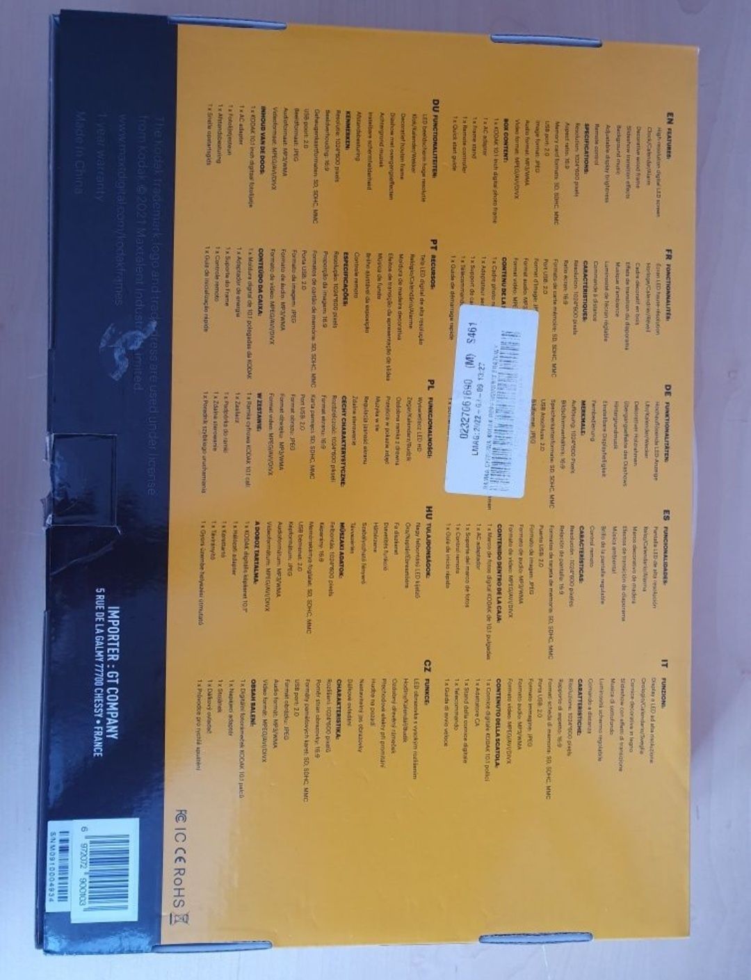Ramka elektoniczna KODAK RDPF 1020W