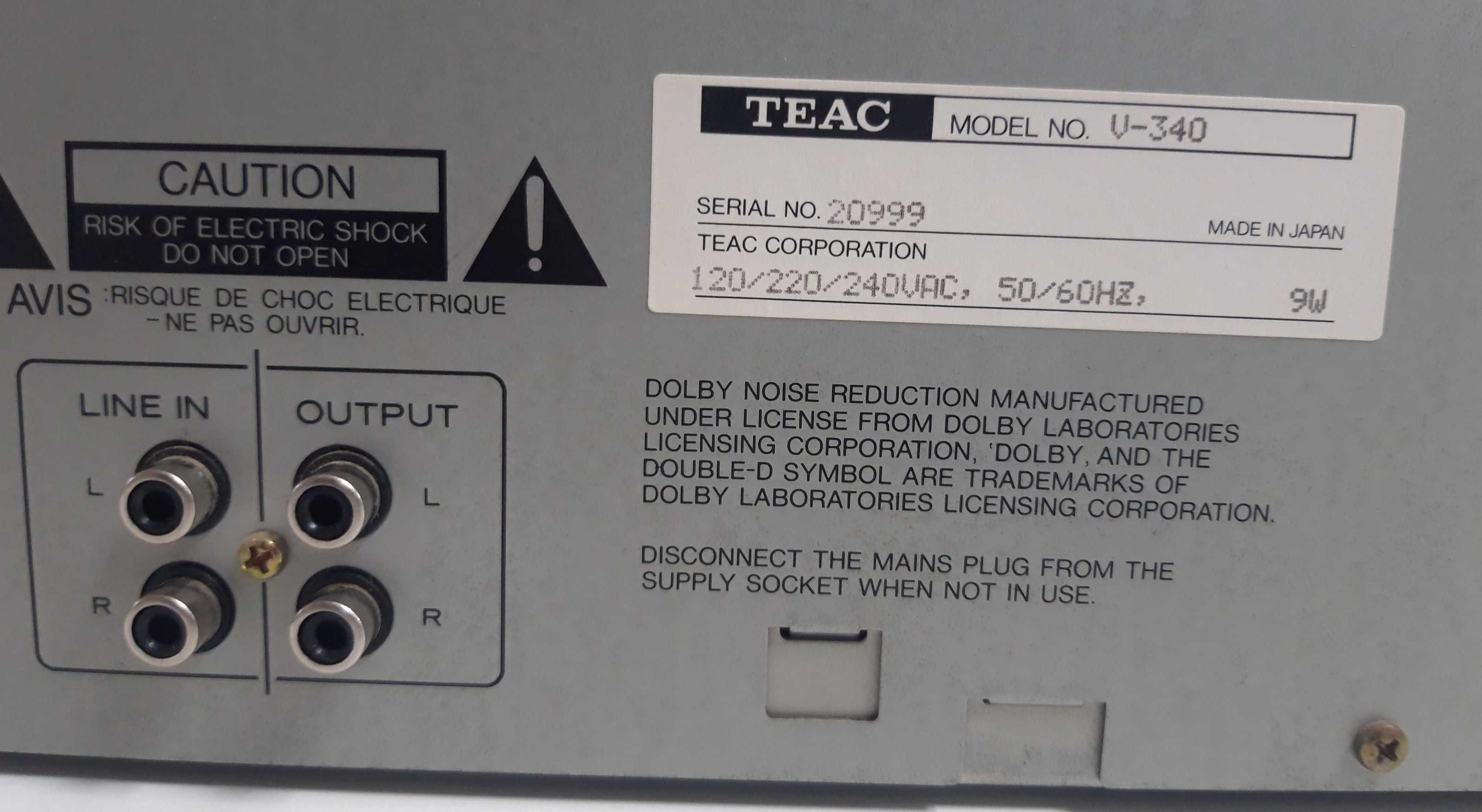Teac  V-340 Deck Cassetes