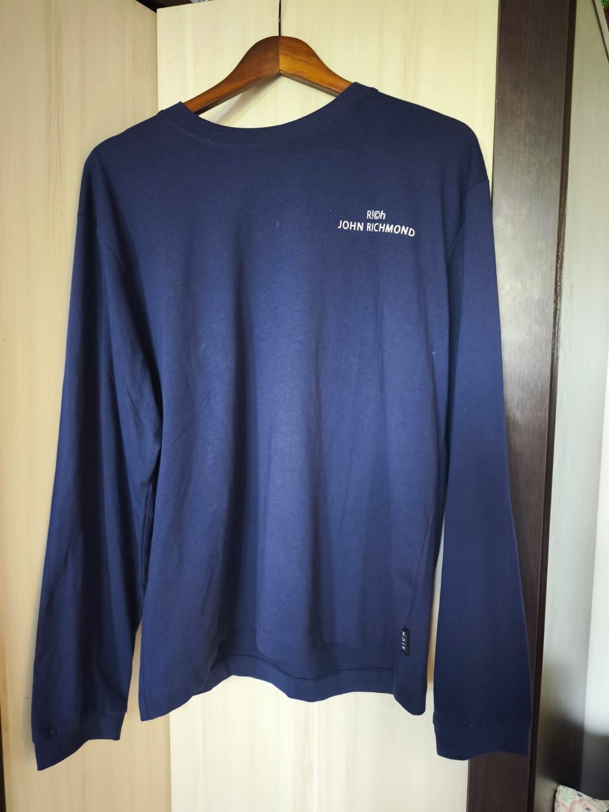 John Richmond t-shirt męski z długim rękawem