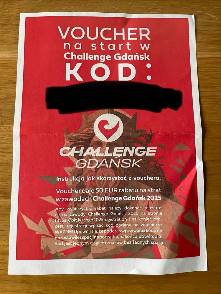 Kod Voucher na Challange Gdansk Triathlon