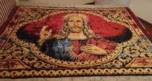 Painel decorativo-sagrado coração de jesus-tecido veludo antigo.
