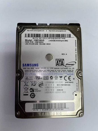 Disco Rígido Para Laptop Samsung Spinpoint M5S HM160HI 160 GB SATA
