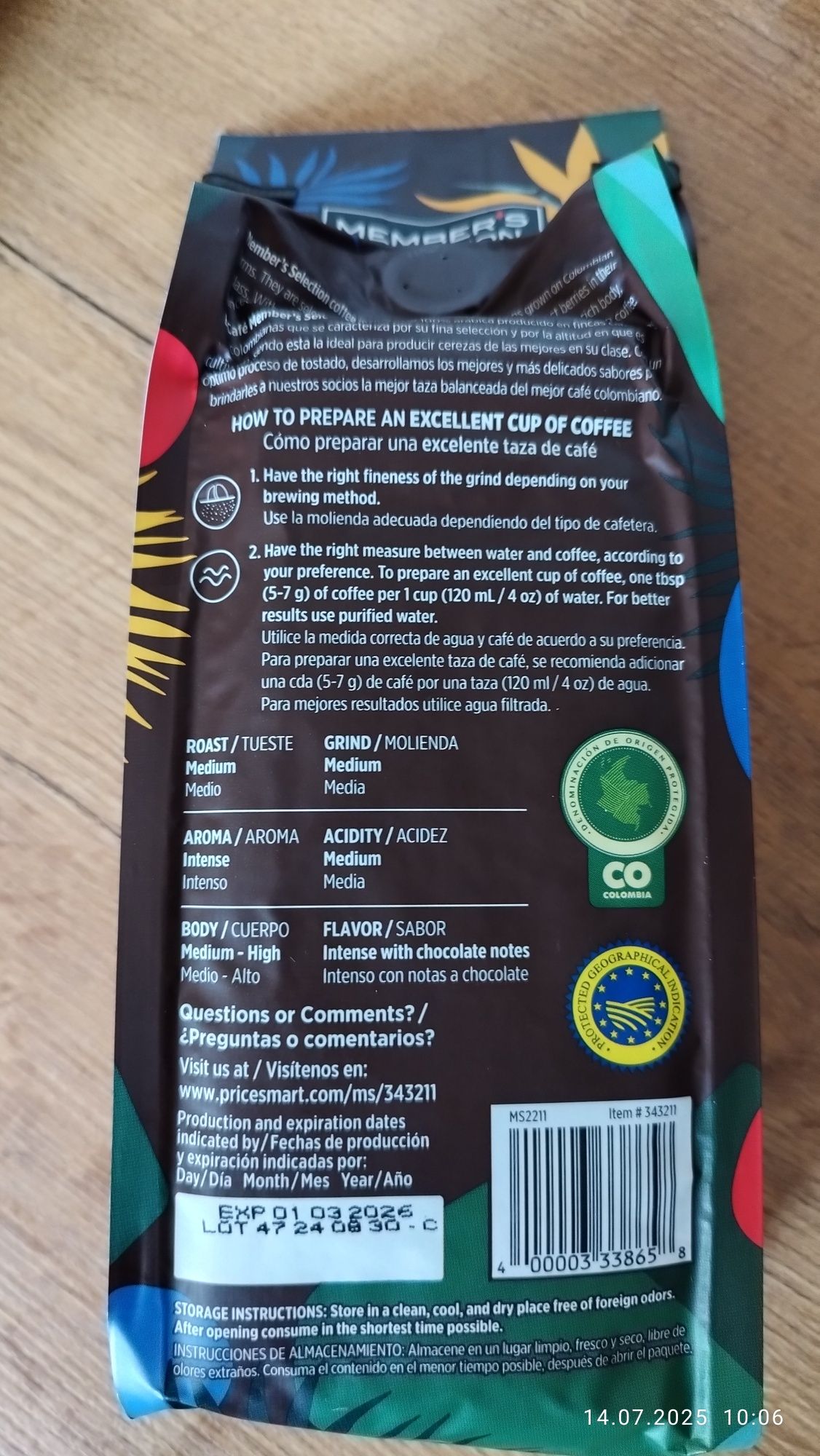 100 % Colombian Coffe