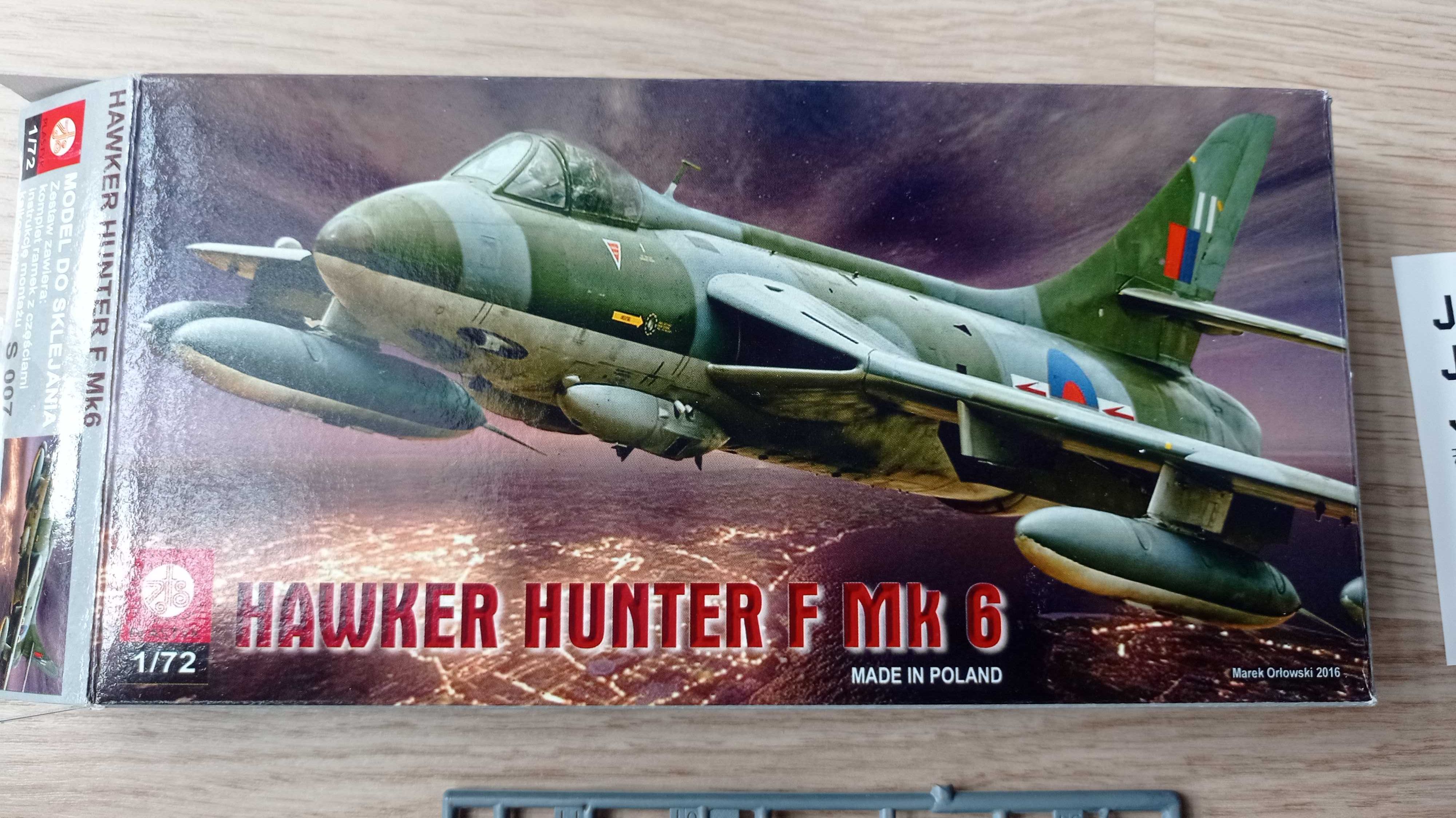 Sprzedam model do sklejania HAWKER HUNTER F Mk6