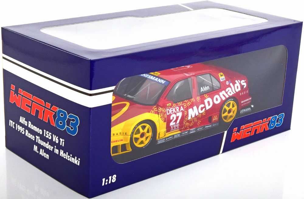 Model 1:18 Werk83 Alfa Romeo 155 V6 TI #27 McDonald's DTM ITC 1995