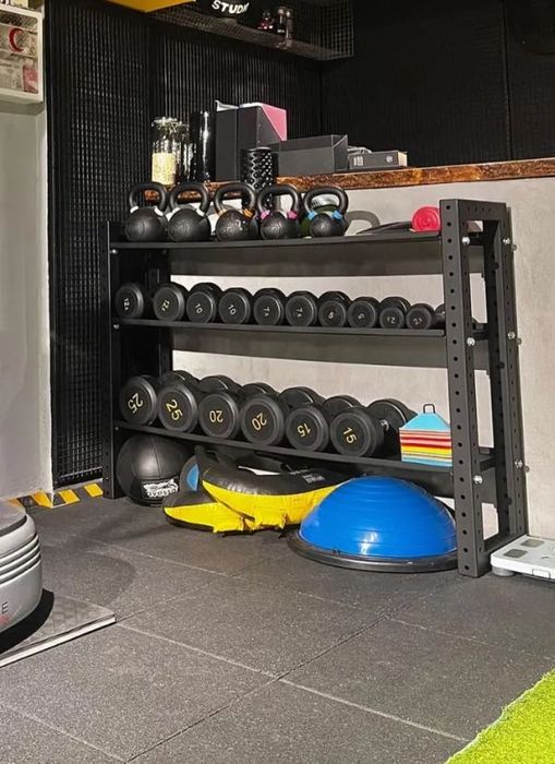Suportes de Halteres, Kettlebells, bolas, bolas medicinais.etc