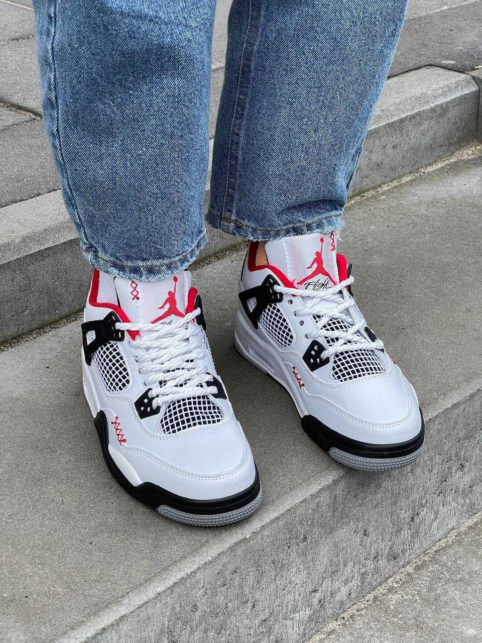Жіночі кросівки Nike Jordan 4 Chunky Lace ‘White Black’ (36-45 р.)