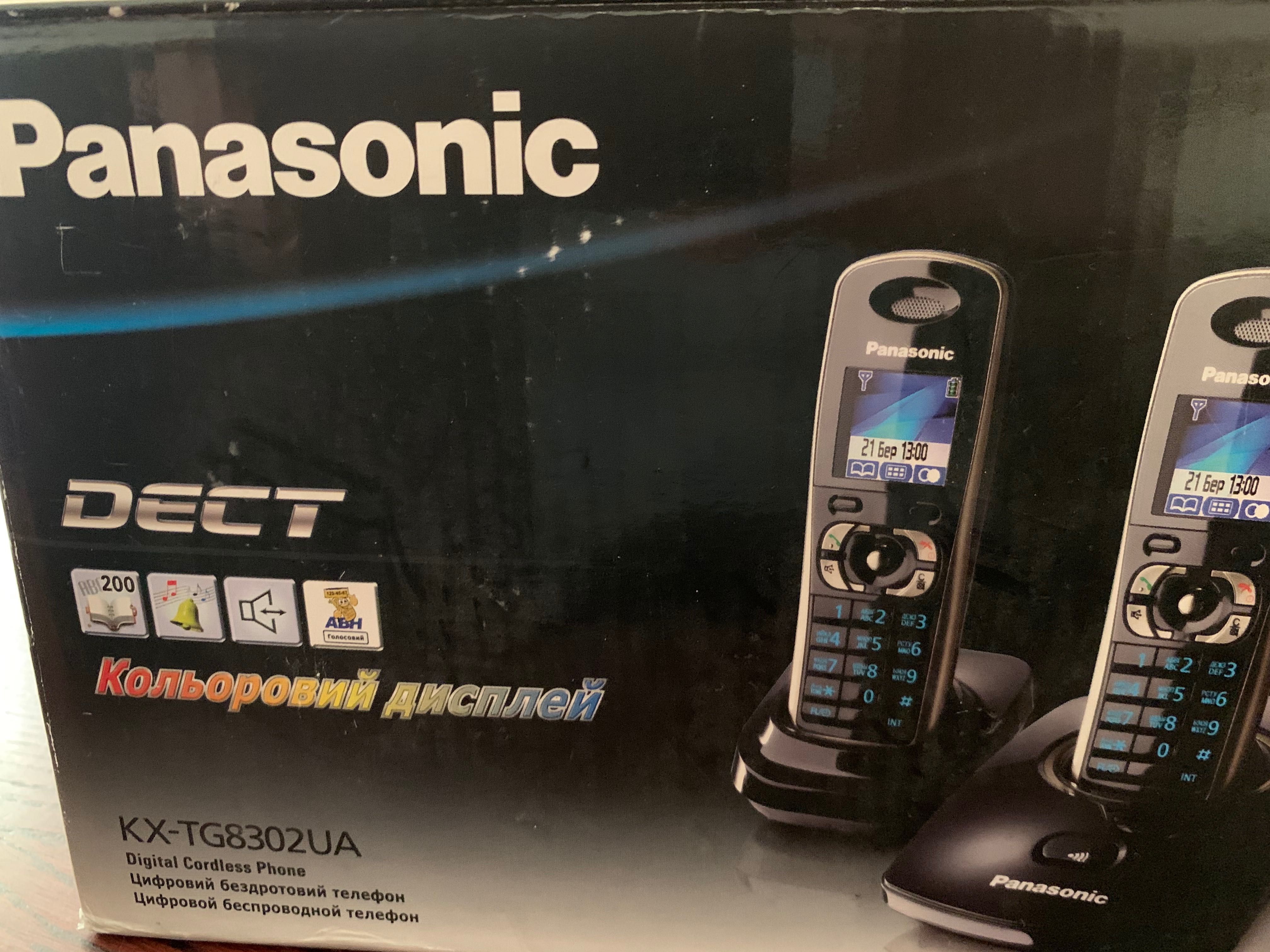 Panasonic цифровий бездротовий телефон KX-TG8302UA