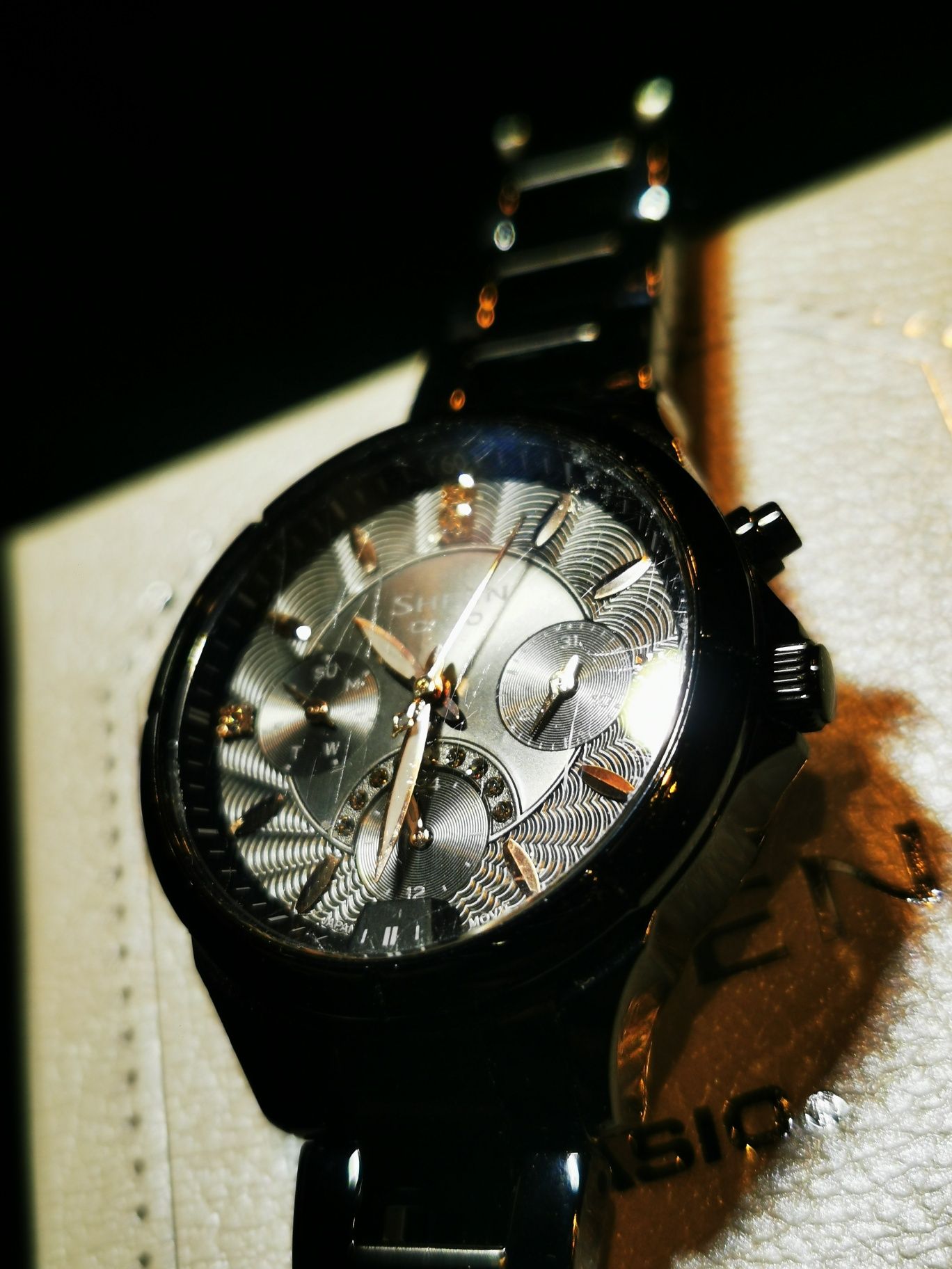 Zegarek Casio SHE-3047B-1AUER Sheen LED Swarovski MultiData