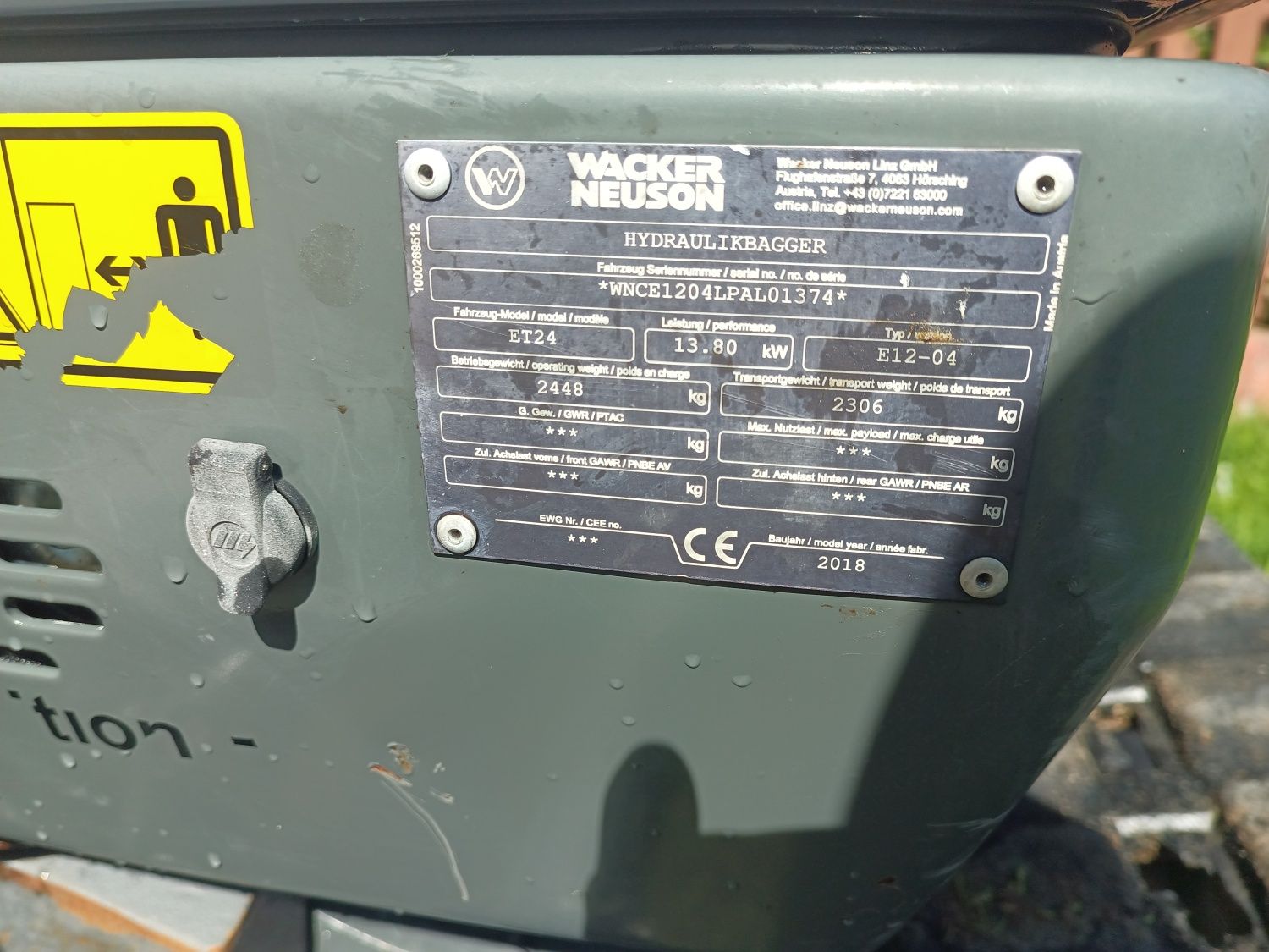 Minikoparka Wacker Neuson ET24 VDS 2018r. Zadbana Nowe Gąsiennice