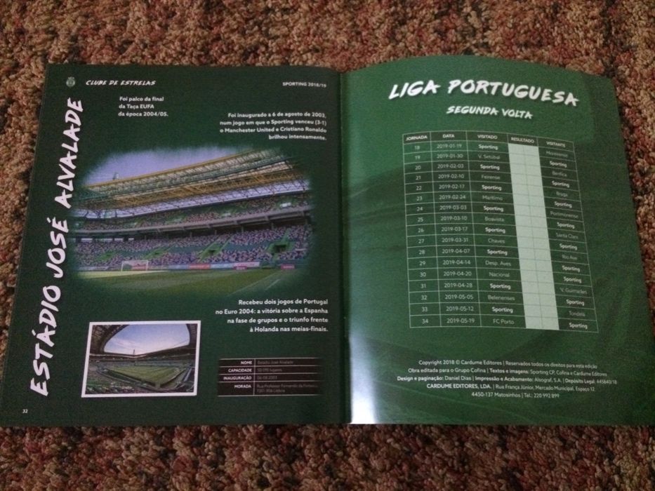 Caderneta Benfica e Sporting