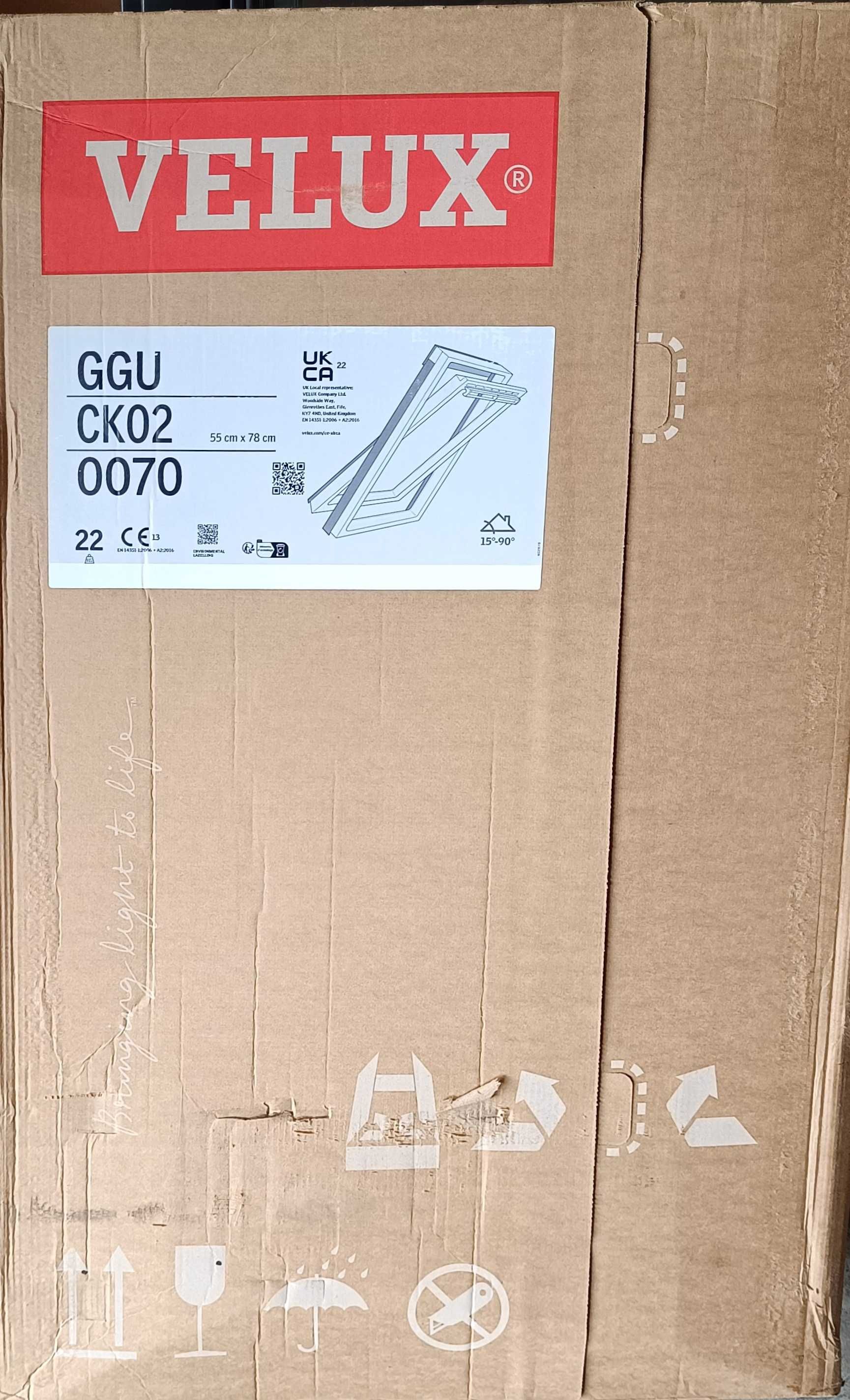 Okno dachowe VELUX GGU CK02  55x78   poliuretanowe z kołnierzem