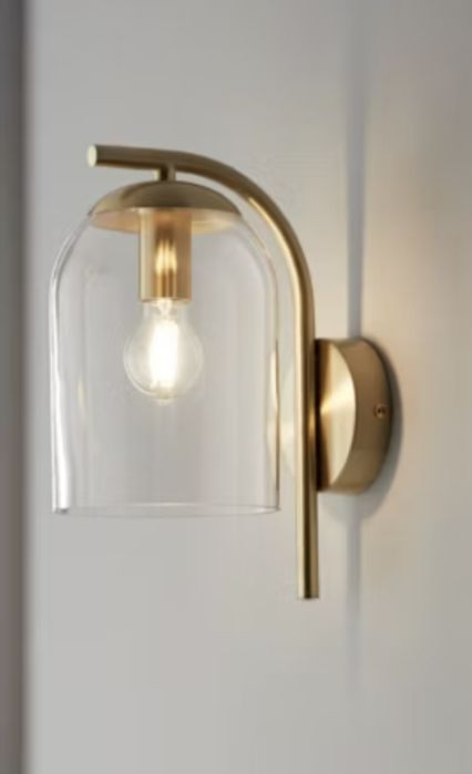 Kinkiety Glamour lampki złoto+szkło