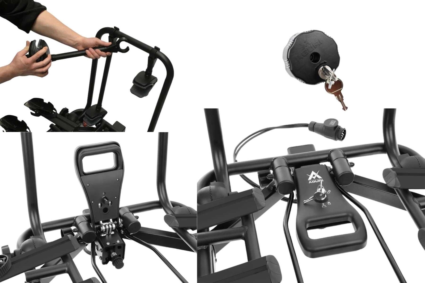 Aguri Active Bike Pro 2 Silver Platforma rowerowa na hak na 2 rowery