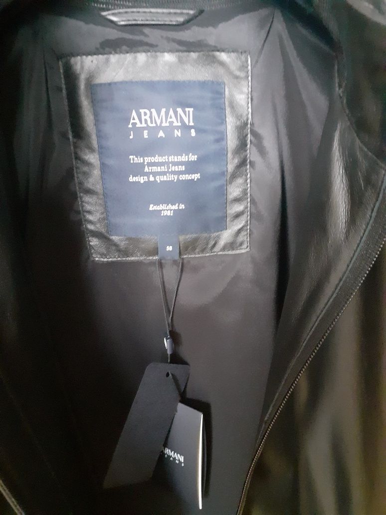 Kurtka męska skórzana Armani