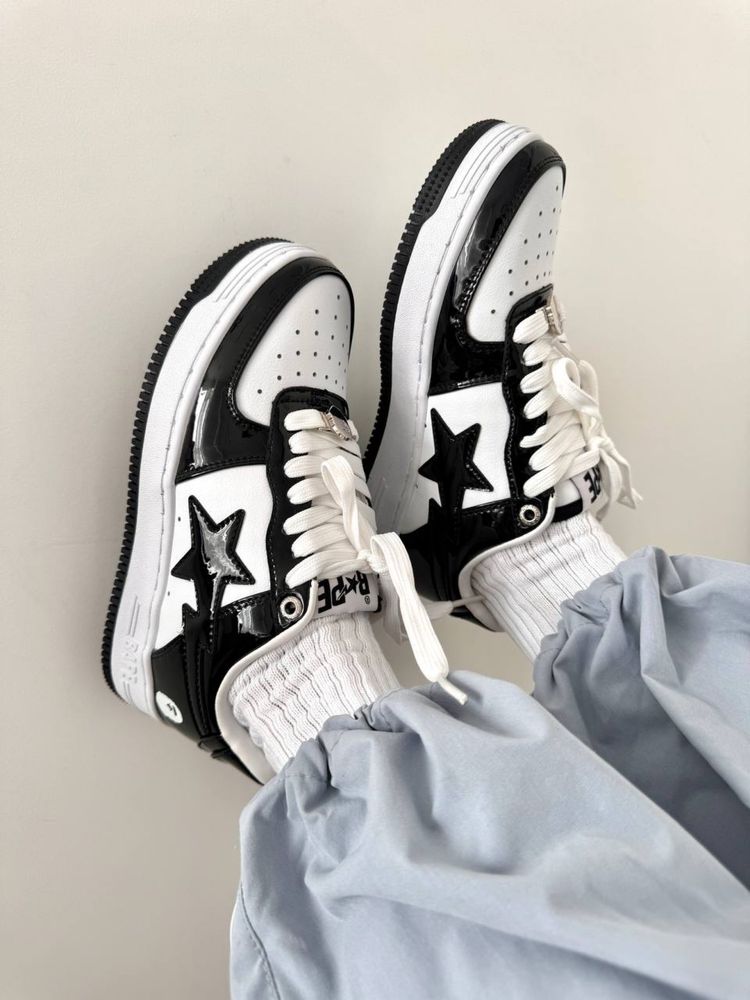 A Bathing Ape Bape  Sta Patent Black