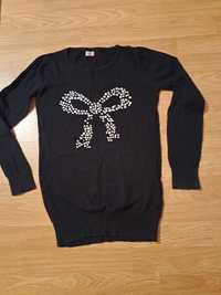 Sweterek bluzka F&F czarny r. 36
