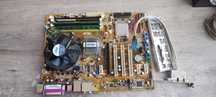 Motherboard ASUS P5B com processador e memórias