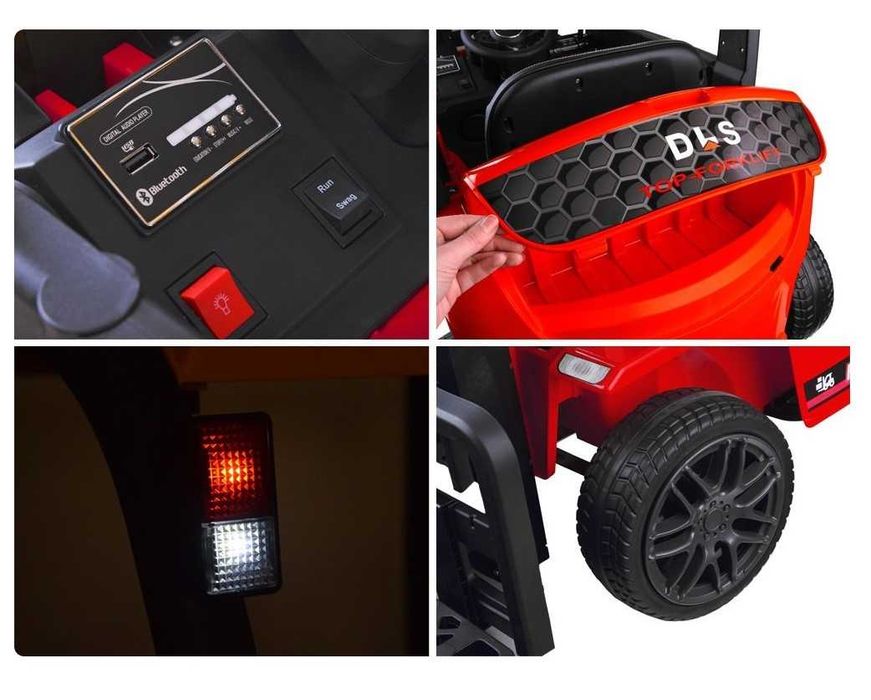 Wózek widłowy na akumulator dla dziecka, pilot 2x45W DLS-08