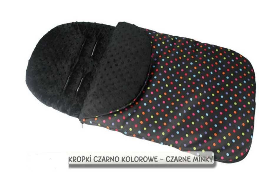 nowy śpiworek do wózka fotelika spacerówki śpiwór minky 85cm