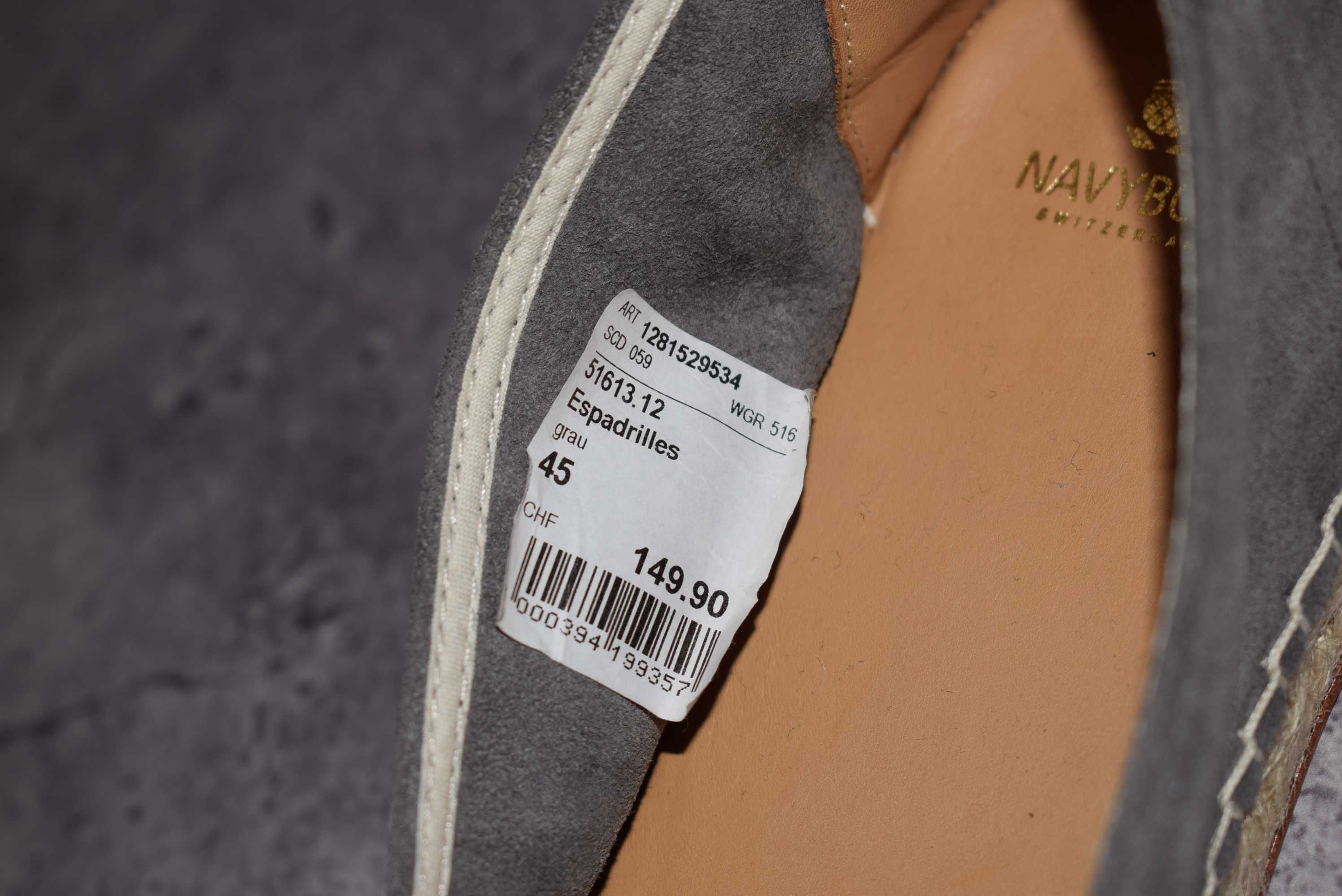 Navyboot Espadrilles (Мужские Кожаные Кеды Еспадрильи Навибут Замш )