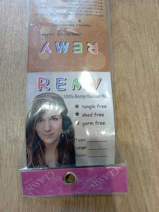 Накладной хвост из натуральных волос, 40 см "Remy "