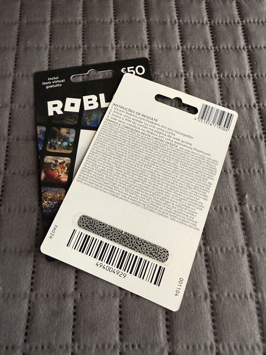 Cartões oferta Roblox