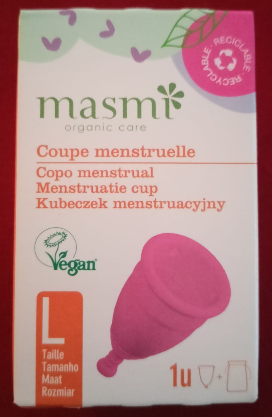 Kubeczek menstruacyjny, rozmiar L firmy Masmi