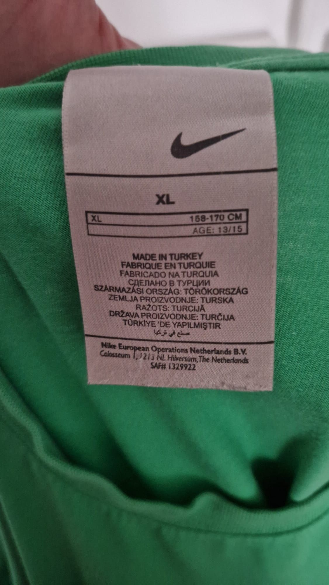 T-shirt Nike verde