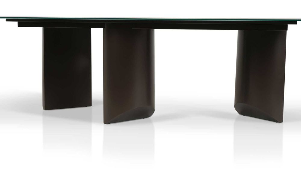 Stół ARENA blat ze spieku kwarcowego, podstawa brąz 280 cm x 110 cm