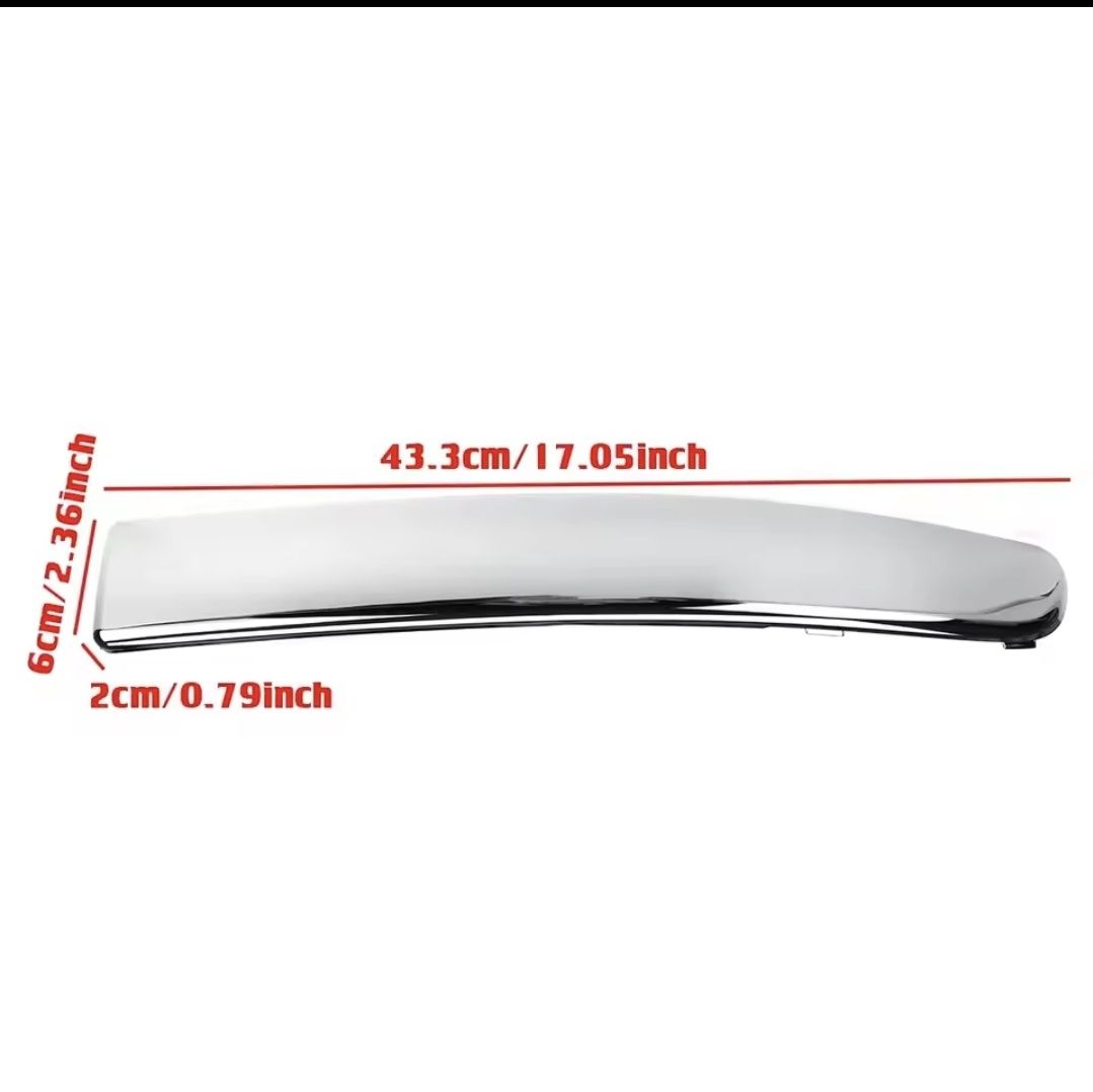 Moldura friso cromado pára choques frontal fiat 500 novos