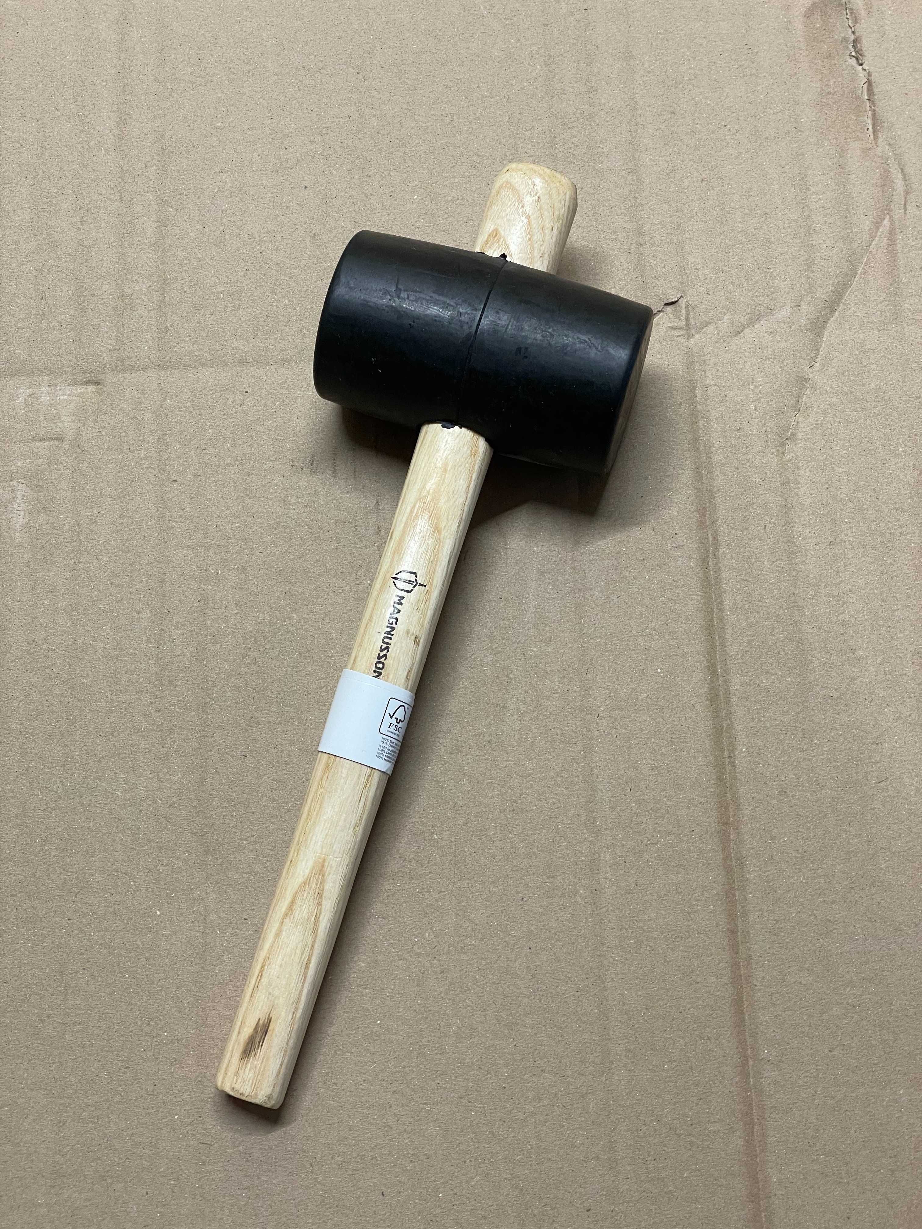 Młotek gumowy Magnusson 453 g Czarny Drewniany uchwyt