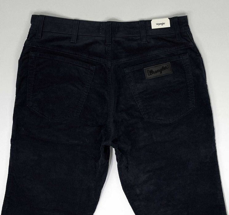 Spodnie męskie sztruksy Wrangler Texas Slim 822 Dark Navy W34 L34