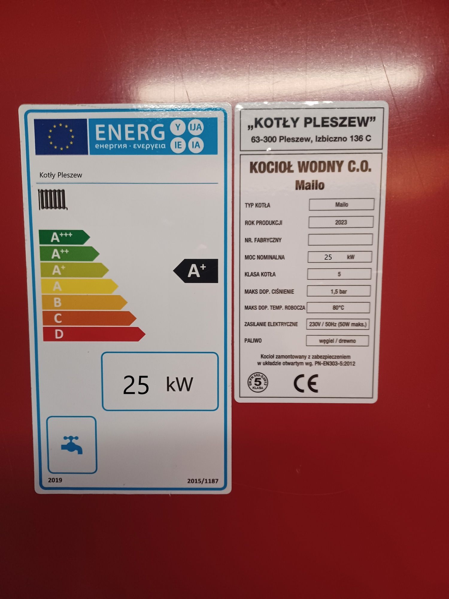 Piec 25kW do 190m2 na drewno węgiel kocioł kotły klasa