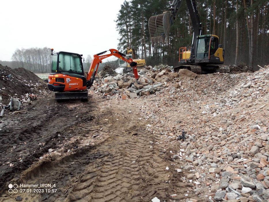 Wyburzenia, rozbiórki , demontaż budynków, prace ziemne,wykopy,wymiana