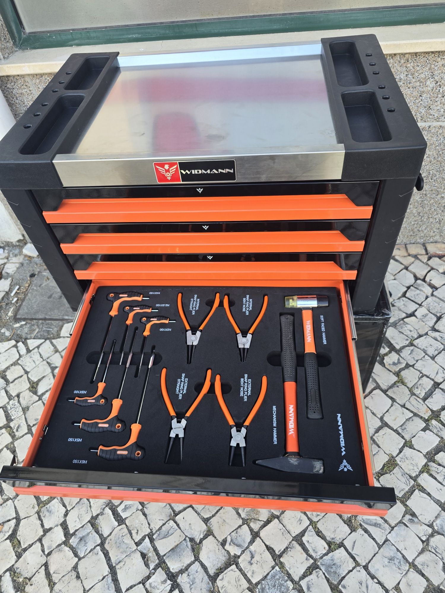 Carrinho de ferramentas 4 gavetas completas novo
