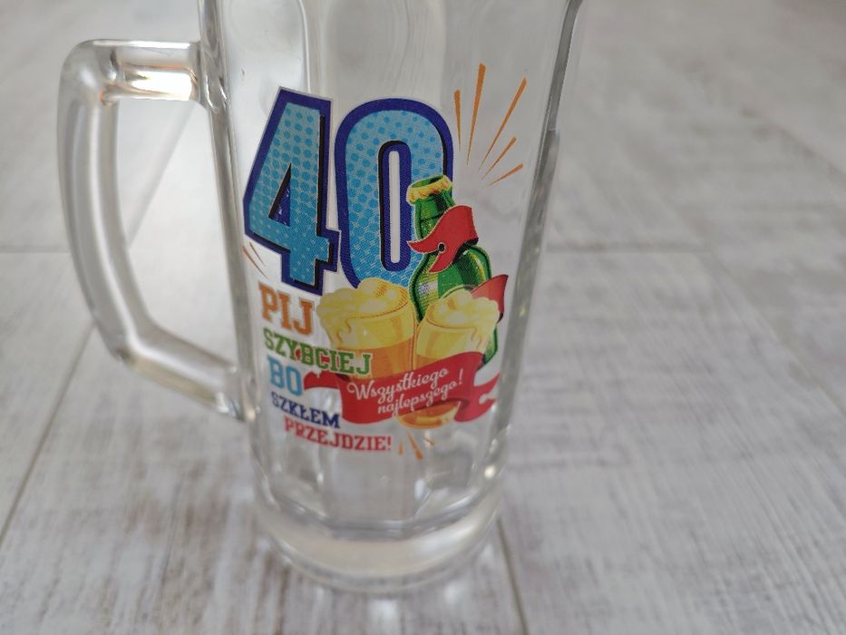 Nowy Kufel na piwo kubek na 40 lat