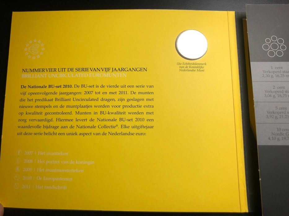 Set Anual Euros Holanda 2010 UNC em Livro
