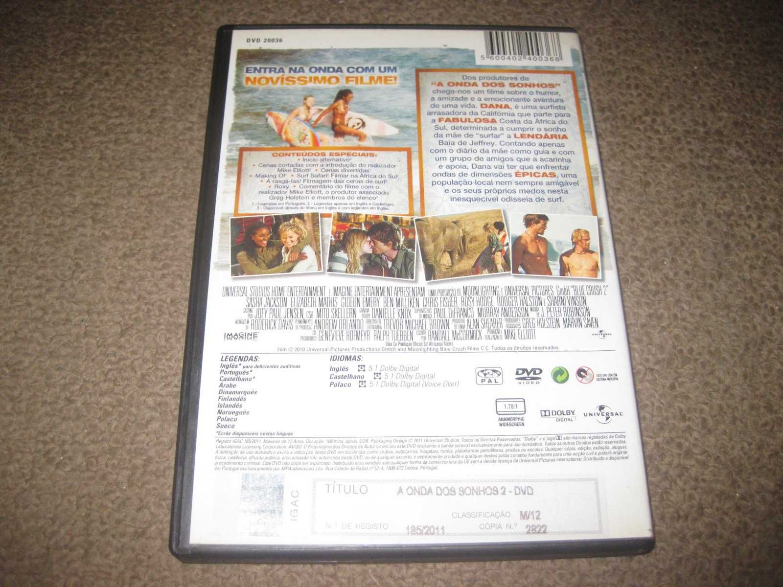 DVD "A Onda dos Sonhos 2" com Sasha Jackson