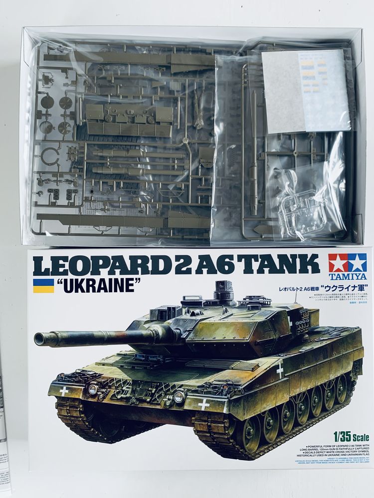 Czołg Leopard 2 A6 Tank Ukraine model do sklejania Tamiya 25207